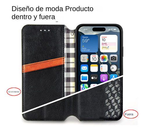 Funda De Piel Para Samsung A03 A13 A23 A33 A53 A73 A12 A22 A32 A52, Moderna Funda Magnética A Cuadros Con Ranura Para Tarjetas