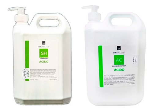 Shampoo + Acondicionador Ácido - Biobellus 1900ml