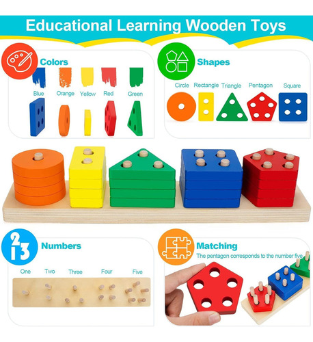 Juguetes Montessori 1-2 Años-material Didáctico Preescolar