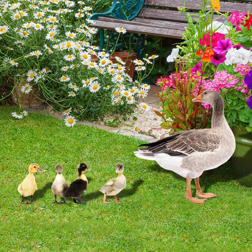 5 Piezas De Estatua De, Estacas De Animales, Adornos,