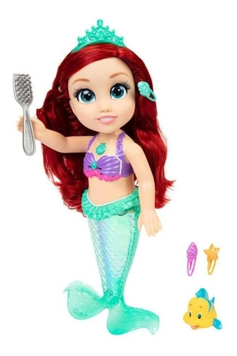 Muñeca Ariel Sirenita 36cm Con Luz Sonido Princesas Disney
