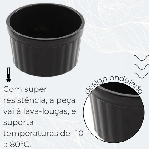 Ramequim Grande 220 Ml De Plástico Tigela Multiuso Coza Cor Branco Liso