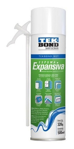 Espuma De Poliuretano Expandido De 320g/500ml Tek Bond