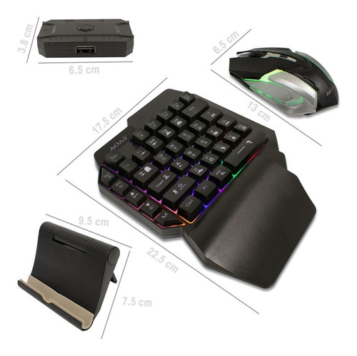 Imagen 3 de 7 de M-1200 Kit De Mouse Y Teclado Para Juegos Pc Y Móvil Led