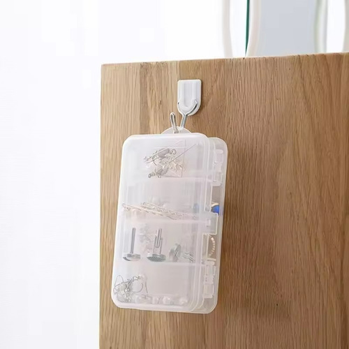 Caja De Almacenamiento De Joyas Transparente Con Compartimen