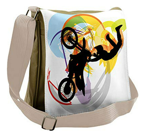 Bolso De Mensajero - Ambesonne Extreme Sports Bag, Motocross