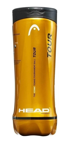 Imagen 2 de 9 de Pelotas De Tenis Head Atp Gold Tubo X3 Tenis Premium Padel