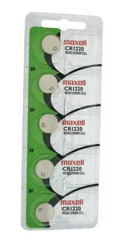 PILA BOTÓN LITIO CR1220 - 3V MAXELL