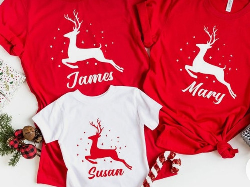 Camisetas Navideñas Personalizadas Entrega Inmediata