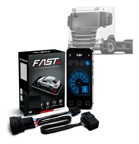 Módulo Acelerador Pedal Fast Com App Scania P280 2023 2024