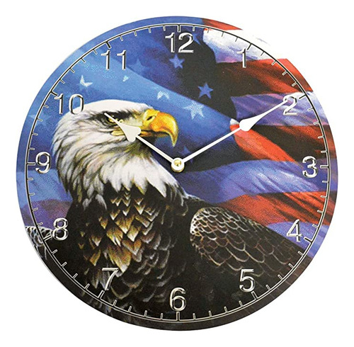 Reloj De Pared Con Águila Patriótica Americana, Especial .