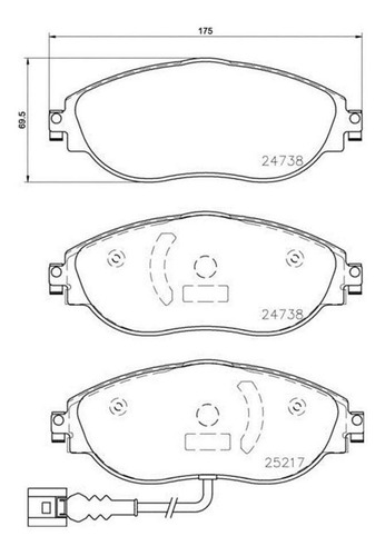 Imagen 2 de 4 de Balatas Brembo (d) Low Audi S3 Vw Gti Mk7 Cupra 15+ Mqb 340