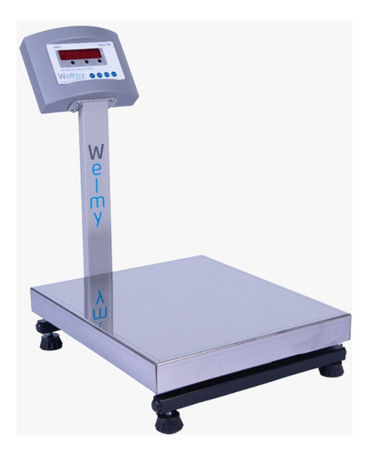 Balança Digital Industrial C/coluna Bat 100kg 20g W100 Welmy Cor Cinza 127/220V