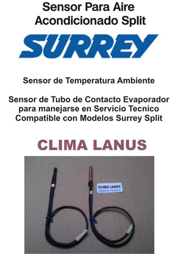 Sensor Termistor Aire Acondicionado Split Surrey 2 Unidades