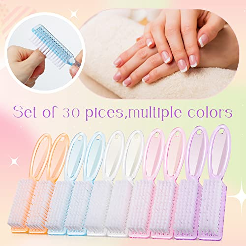 Patelai 30 Cepillos De Uñas Para Limpieza De Uñas, Mango D