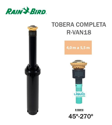 Aspersor Riego Tobera + Boquilla Rotativa R-van 18 Rain Bird