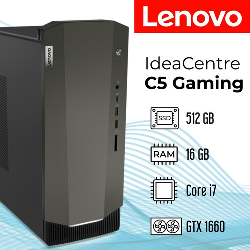 Torre Cpu Lenovo Core I7 16gb 512gb Gtx 1660 Win10 Pro