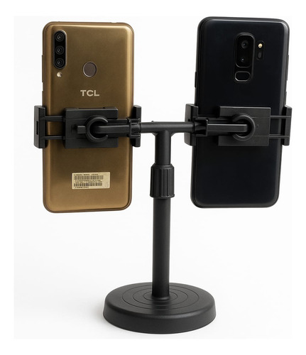 Tripode Streaming ,selfie , Doble Agarre P Celular Negro