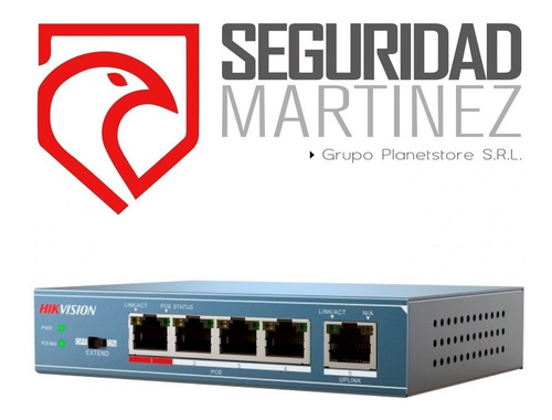 Switch Hikvision 4 Port Poe 100mbps 1ethe 3e0105p-e Martinez