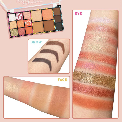 Paleta De Maquillaje Ojos Rostro Cejas Kleancolor All In One