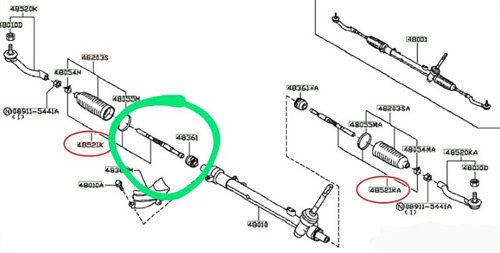 Rotula Axial Terminal Interno X-trail\ Koleos\ B15 Der 00-07