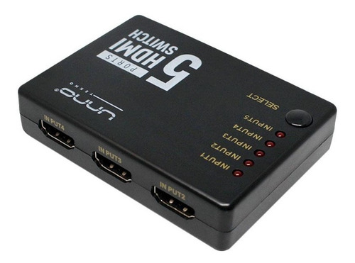 Imagen 2 de 2 de Switch Hdmi 5 Entrada 1 Salida 4k / 3d Unno Tekno *itech