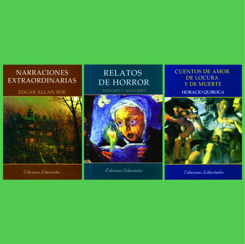 Horacio Quiroga / Edgar A Poe / Ph Lovecraft Lote X 3 Libros