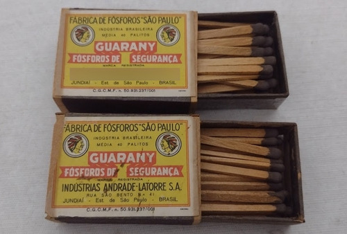 Caixas De Fosforos Guarany Antigas (Usado)