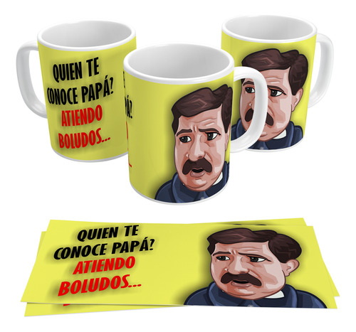 Taza Atiendo Boludos Atendedor De Boludos Meme 4k Art 04 Blanco Atiendo Boludos