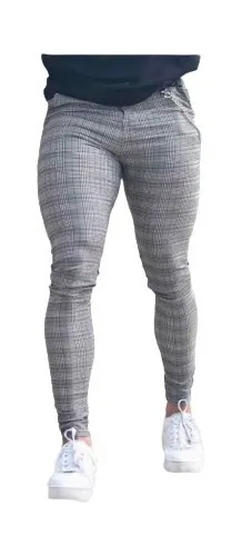 Pantalón Formal a Cuadros Gris