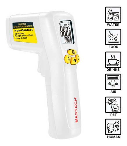 Termómetro Infrarrojo Digital Temperatura Corporal Blanco
