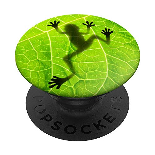 Frog Shadow On Leaf Popsockets Popgrip: Swappable 6kn1g