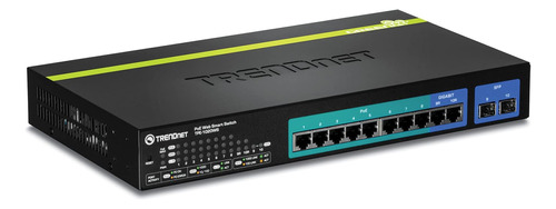 Trendnet Conmutador Poe+ Inteligente Gigabit De 10 Puertos, 