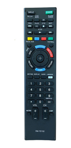 Controle Remoto P/ Tv Sony Smart 3d Netflix Rm-yd102