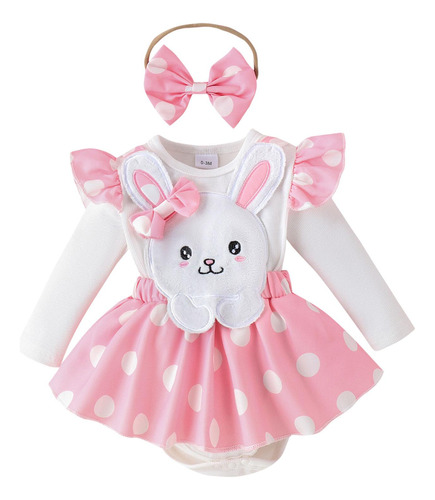 Conjunto De Vestido De Conejo Con Pajarita Para Niños, Suave