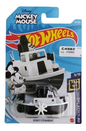 Bote Mickey Mouse Steamboat Disney Hot Wheels Original