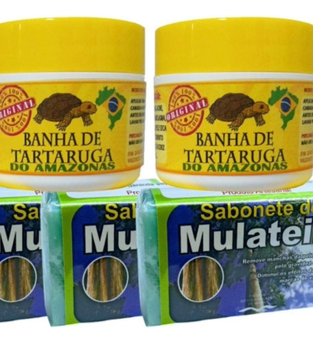 Banha De Tartaruga 2und+3 Sabonetes De Banha - 100% Original