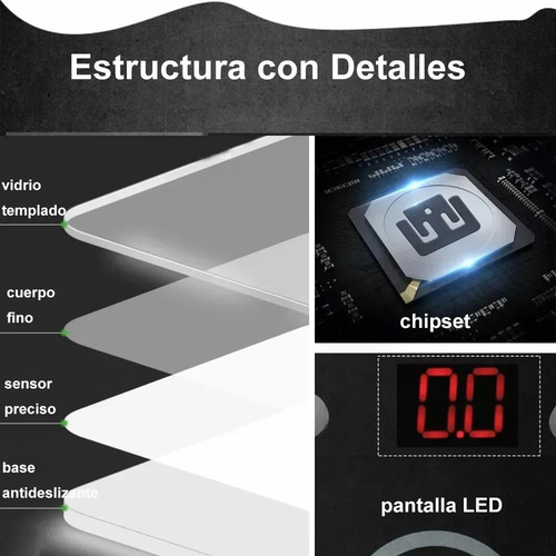 Bascula Corporal Digital Recargable Con App Registro De Dato