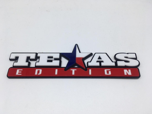 Adesivo Texas Edition Branco Texas, Silverado, F250, Ranger