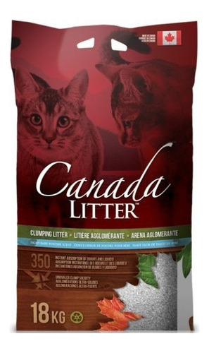 Arena Gato Canada Litter Talco 18kg x 18kg de peso neto