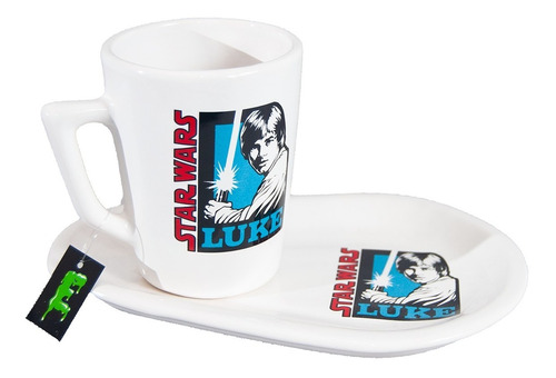 Star Wars Luke Skywalker Taza Ceramica Plato Darth Vader