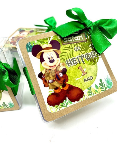 Lembrancinha Personalizada Jogo Memória Mickey Safari 10un