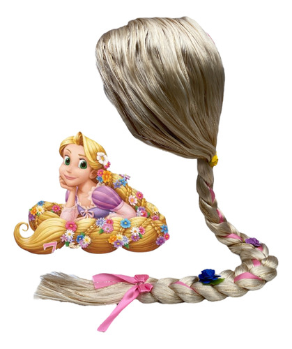 Peluca Para Disfraz Princesas, Rapunzel Niña