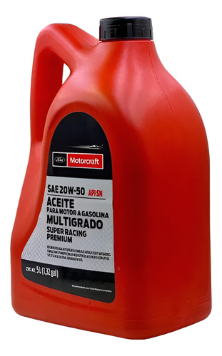 Aceite Multigrado 20w50 Motorcraft Super Racing 4.73 Litros
