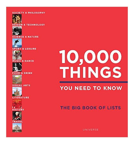 10,000 Things You Need To Know - Rizzoli: Big Book Of Lists, De Indefinido. Editorial Rizzoli, Tapa Dura En Inglés, 2016