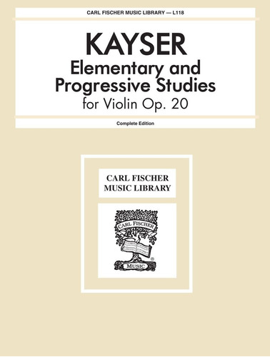 Elementary And Progressive Studies For Violin Op.20.