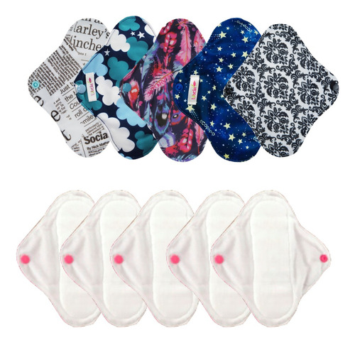 10 Pantiprotectores De Tela+ Detergente + Bolsa Impermeable