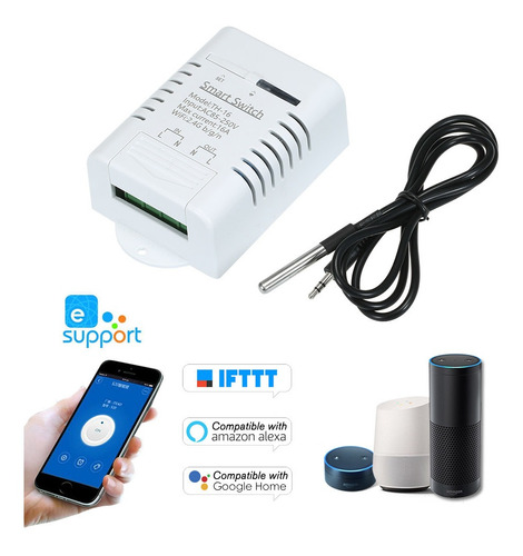 Monitoreo Del Interruptor Wifi Inteligente Ewelink Th-16 16a