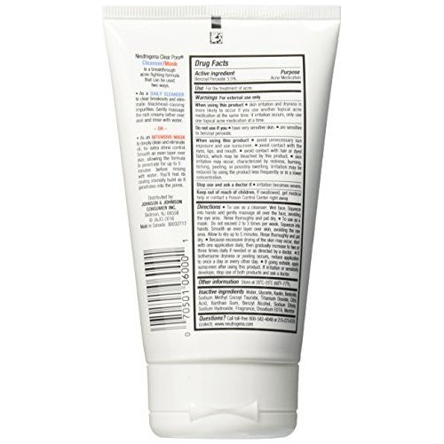 Neutrogena Clear Pore Limpiador / Máscara, 4.2 Onza