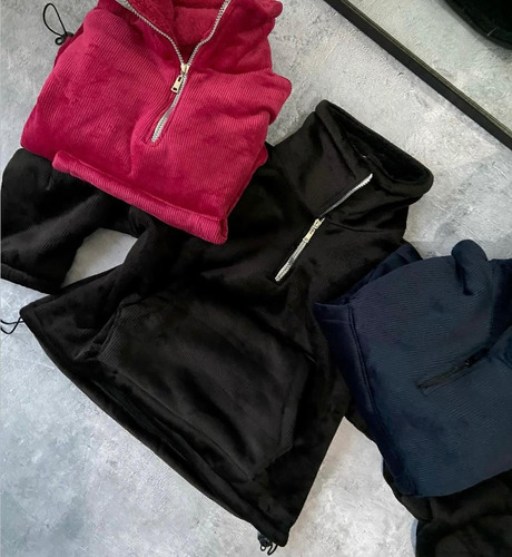 Campera De Peluche Mujer Invierno Abrigo Interior Calentito